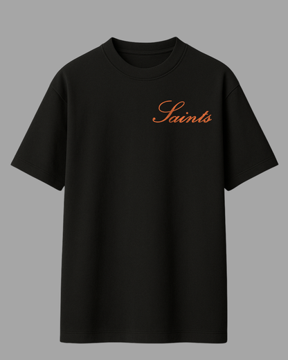 Oversized Tee Saints - BLACK - MEA LAETUS