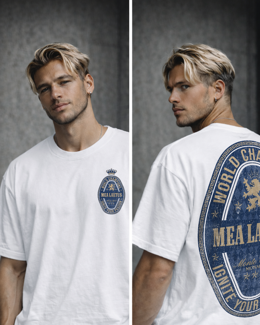 Oversized Tee World Champions BLUE - white - MEA LAETUS