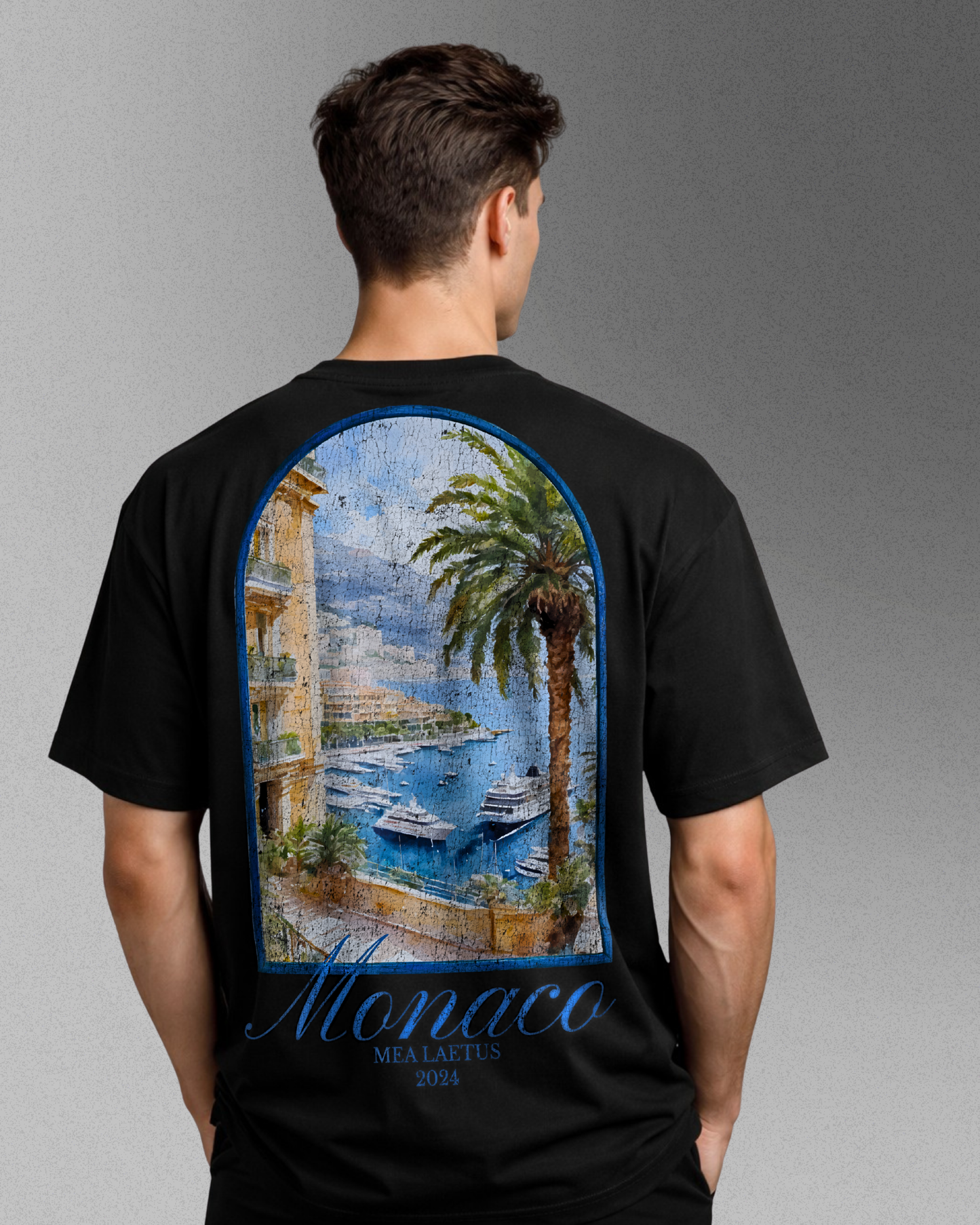 Oversized Tee Monaco - BLACK - MEA LAETUS