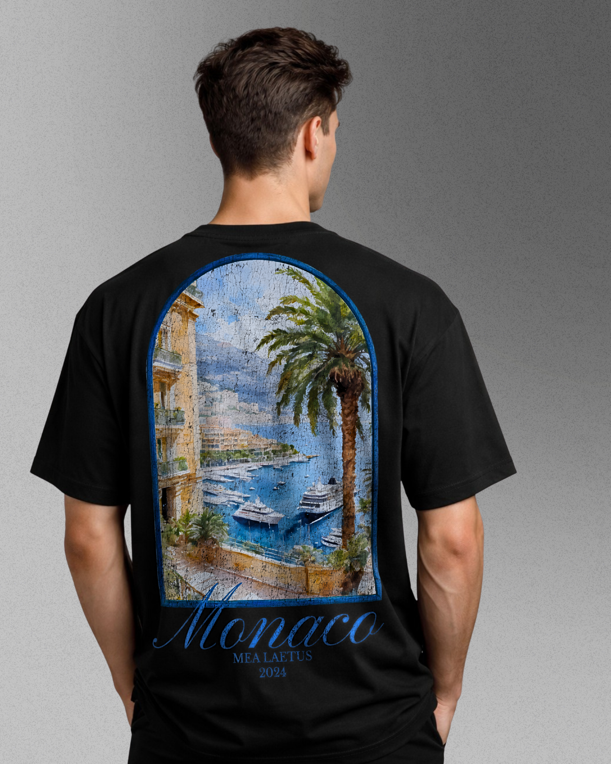 Oversized Tee Monaco - BLACK - MEA LAETUS
