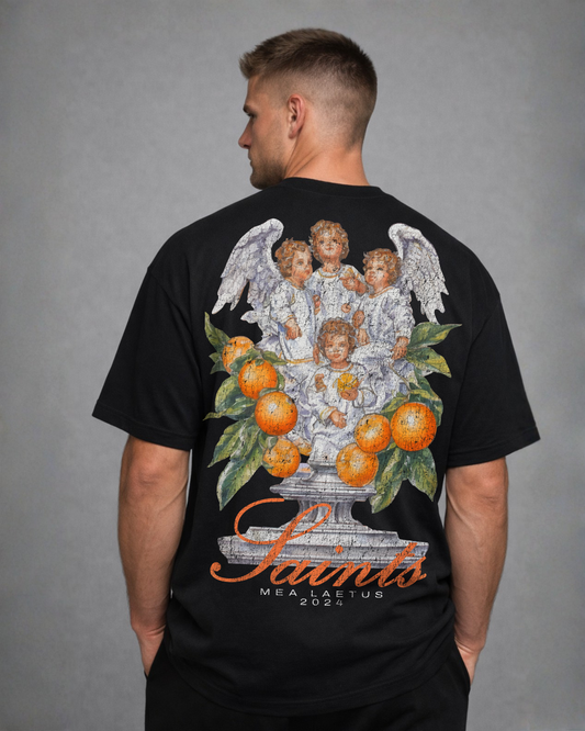 Oversized Tee Saints - BLACK - MEA LAETUS