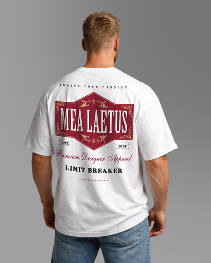 Oversized Tee Limitbreaker Emblem red - WHITE - MEA LAETUS