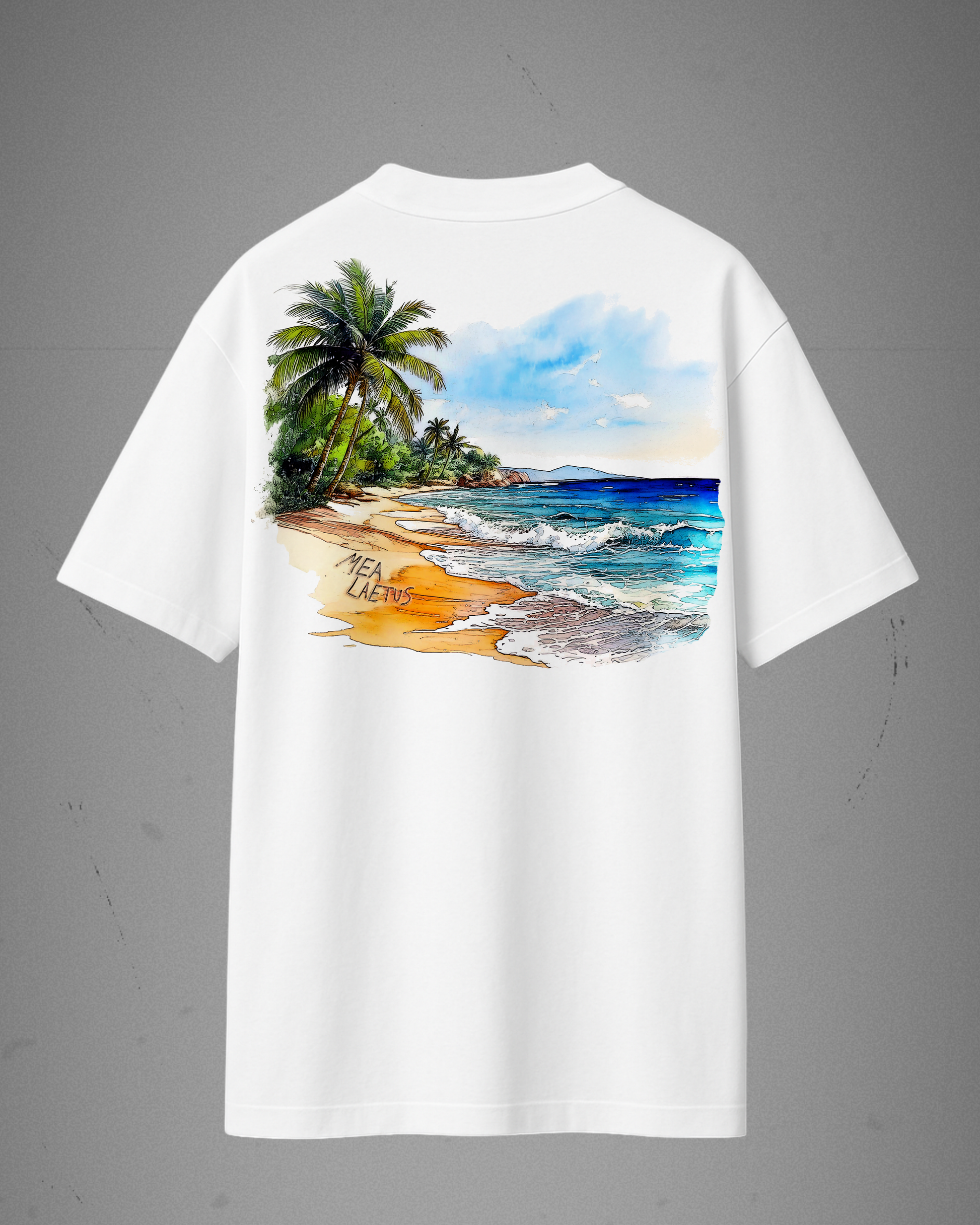 Oversized Tee Holiday Sky - white - MEA LAETUS