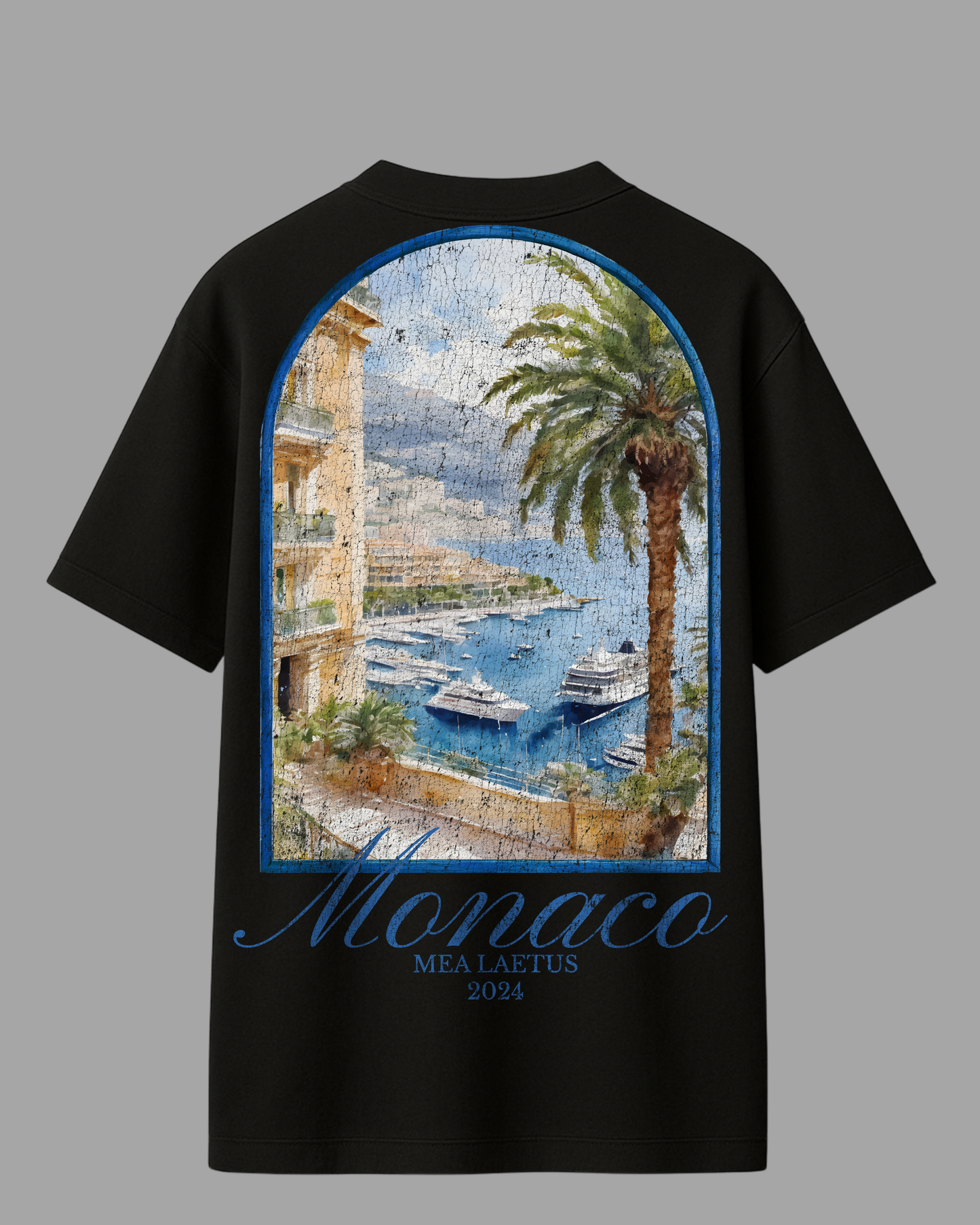 Oversized Tee Monaco - BLACK - MEA LAETUS