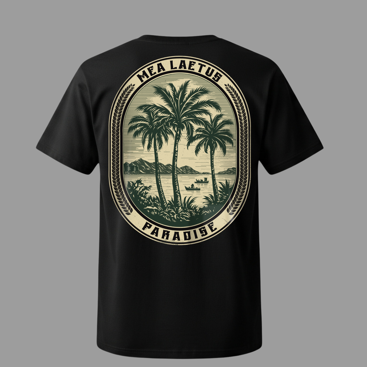 Palmen Edition – Premium Cotton T-Shirt black - MEA LAETUS