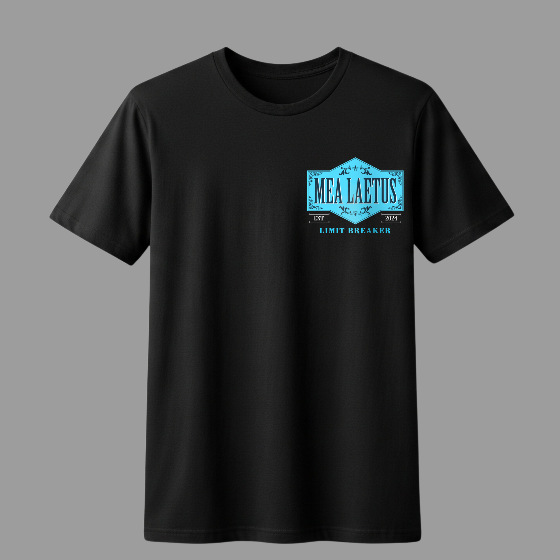 Limitbreaker Emblem BLUE - Premium Cotton T-Shirt black - MEA LAETUS