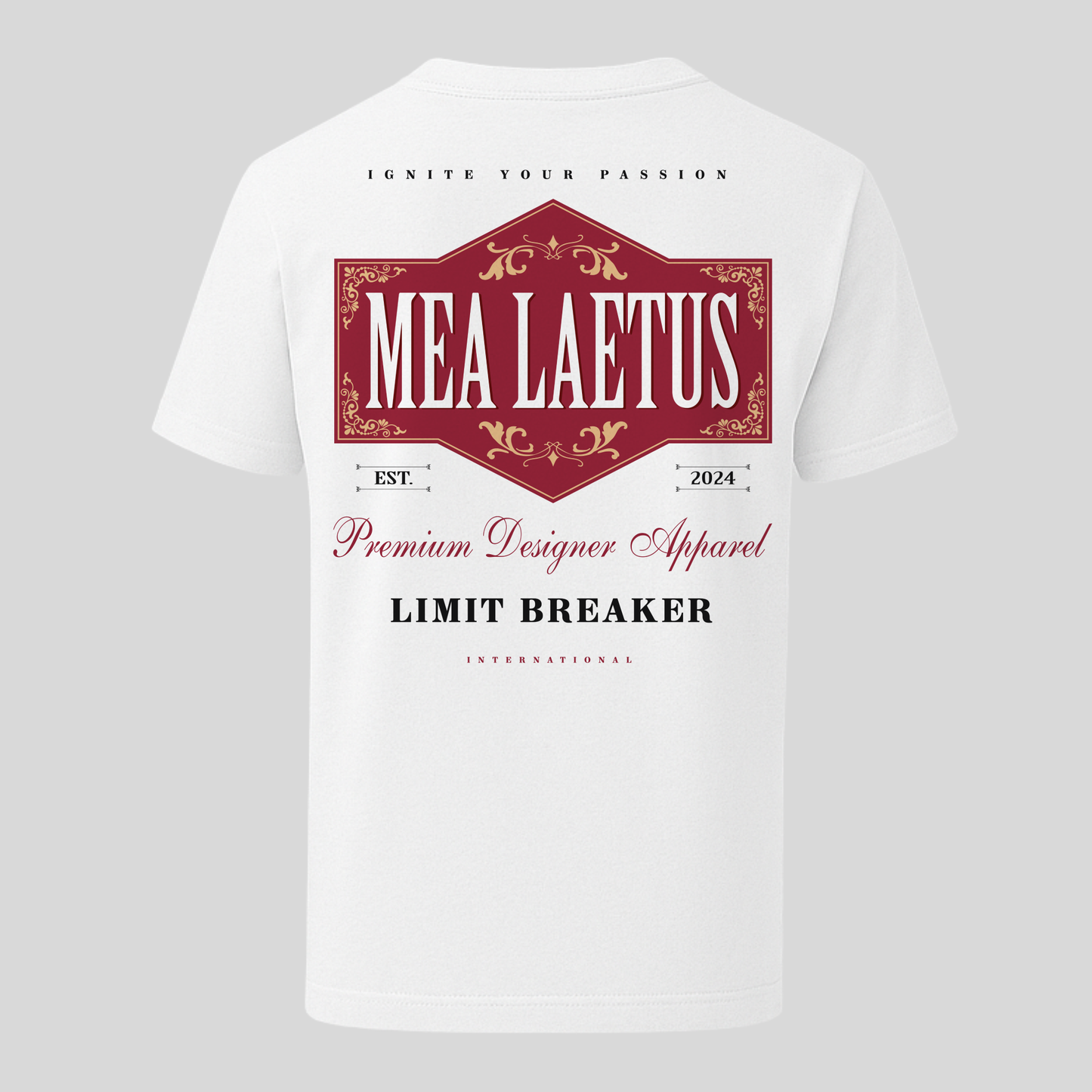 Limitbreaker Emblem RED - Premium Cotton T-Shirt white - MEA LAETUS