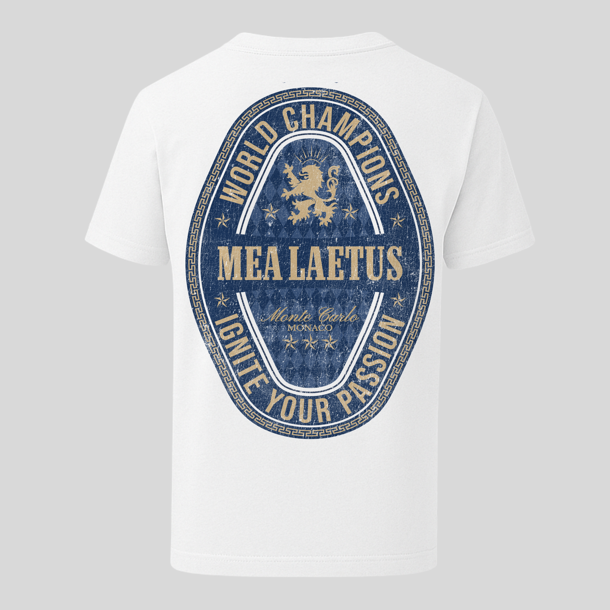 World Champions BLUE – Premium Cotton T-Shirt white - MEA LAETUS