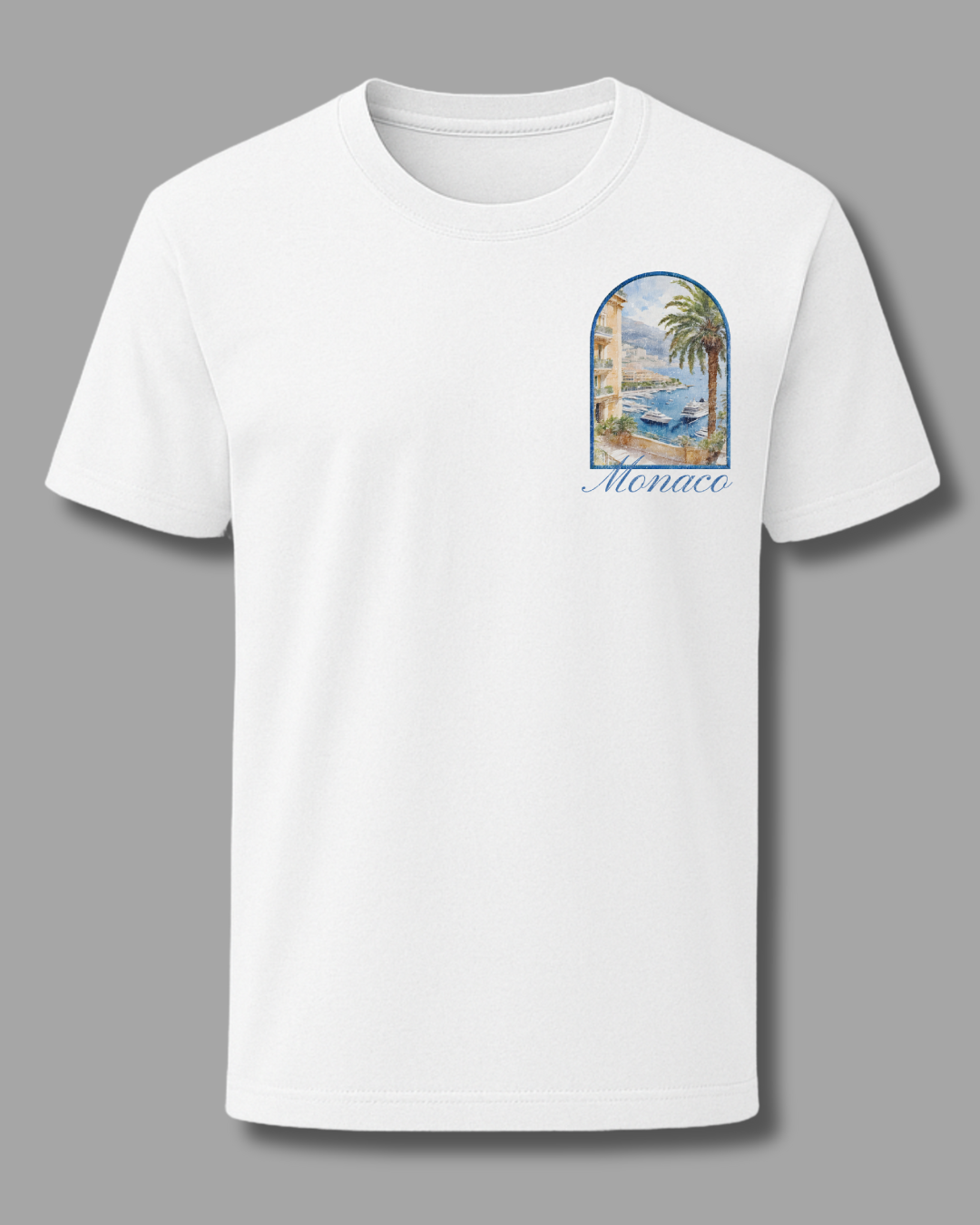 Monaco – Premium Cotton T-Shirt white - MEA LAETUS